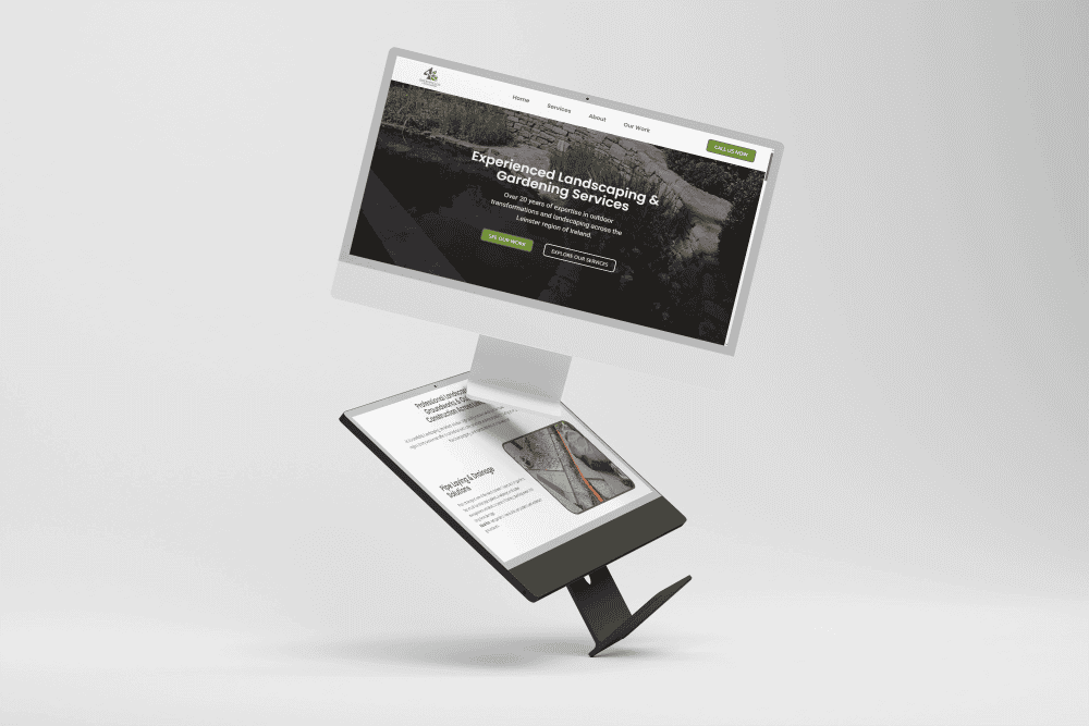 Computer mockup on modern minimal background with editable background and object color (1)