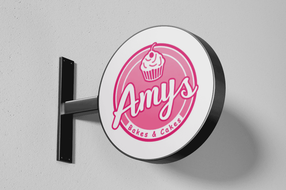 Round Outdoor Sign Mockup