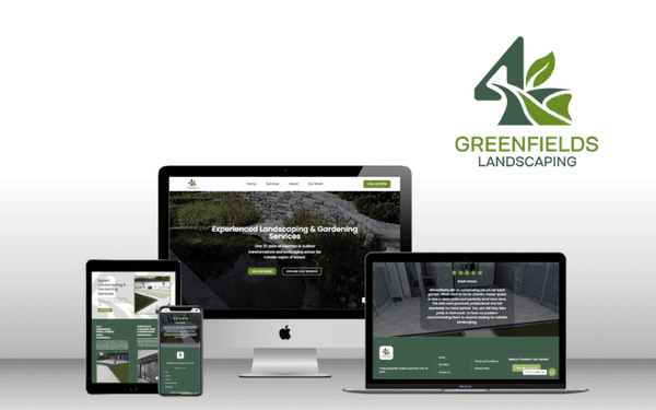 4Greenfields Landscaping Website Mockup