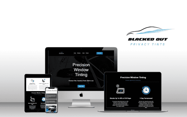 Blacked Out Website Mockup